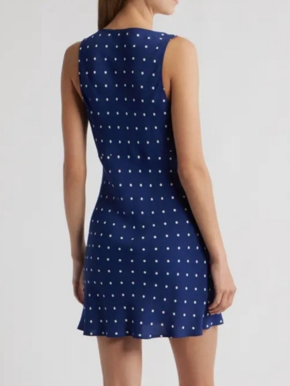 Reformation Calix Mini Dress Navy - Picture 2 of 7